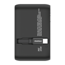 Momax AC Travel Adapter 3 Port (25w) With Built In USBC Cable (70cm)