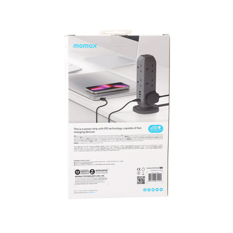 Momax OnePlug 11 Outlet Power Strip With USB