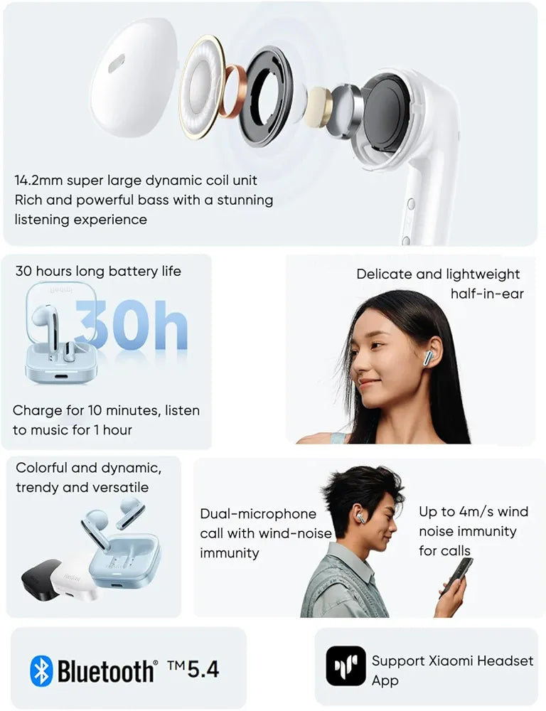 Redmi Buds 6 Vitality Edition True Wireless Earbuds