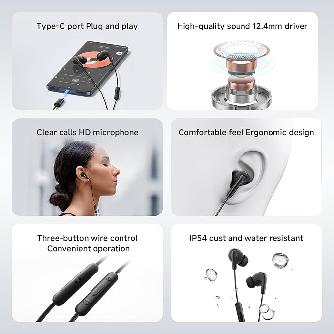 Xiaomi Type-C Wired Earphones with HD Microphone