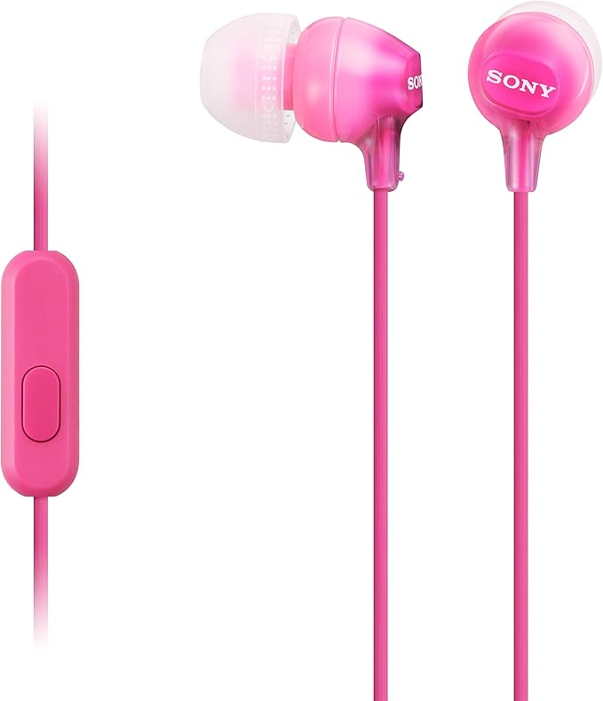 Sony MDR-EX15AP In-Ear Headphones with Mic - Pink
