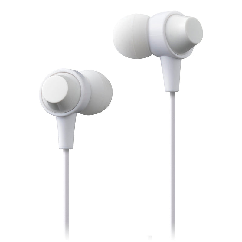 Maxell Retractable Cord Reel Earphones - White