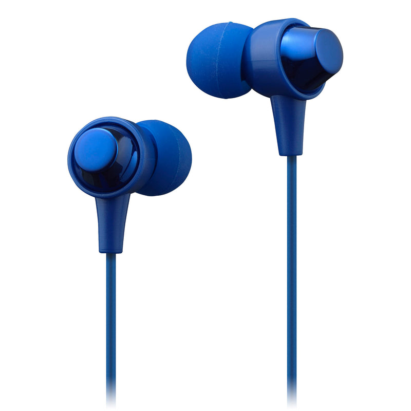Maxell Retractable Cord Reel Earphones - Navy Blue