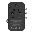 Momax AC Travel Adapter 3 Port (25w) With Built In USBC Cable (70cm)