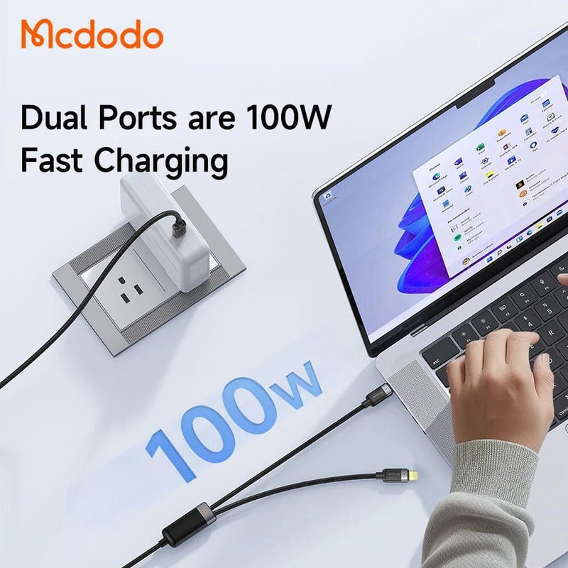 Mcdodo USB C Dual USB C 100W Self Winding Cable