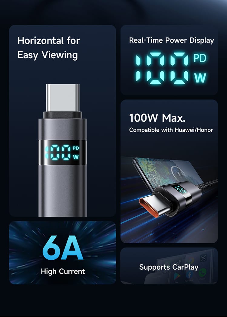 Mcdodo USB-A USB-C Horizontal 6.6 LED Display