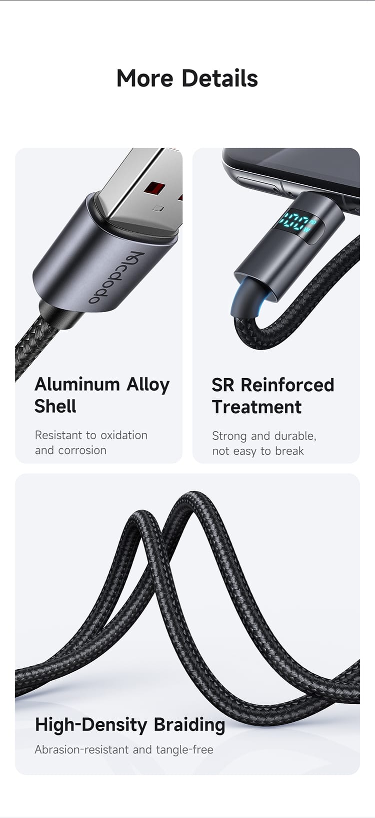 Mcdodo USB-A USB-C Horizontal 6.6 LED Display