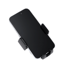 Smartphone charging in Byte Air Charge mount on car air vent - Hands-free GPS navigation and 360-degree rotation.