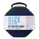 Byte 20 Meter XXXL USB-C to USB-C Cable - Extra-long 65ft charging cable coiled to show massive length and durability.
