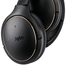 Close-up of hybrid Active Noise Cancellation ANC toggle switch on Byte Super Comfort 40 headphones