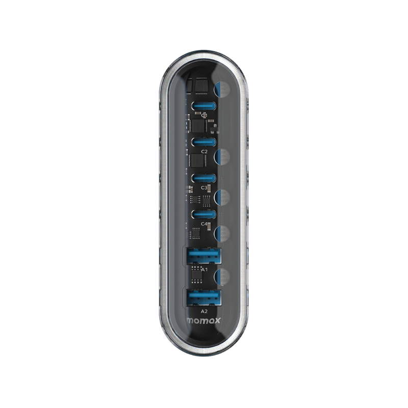 Momax 1 Charge Flow 6 Port GaN Desktop Charger 120W USB C USB A
