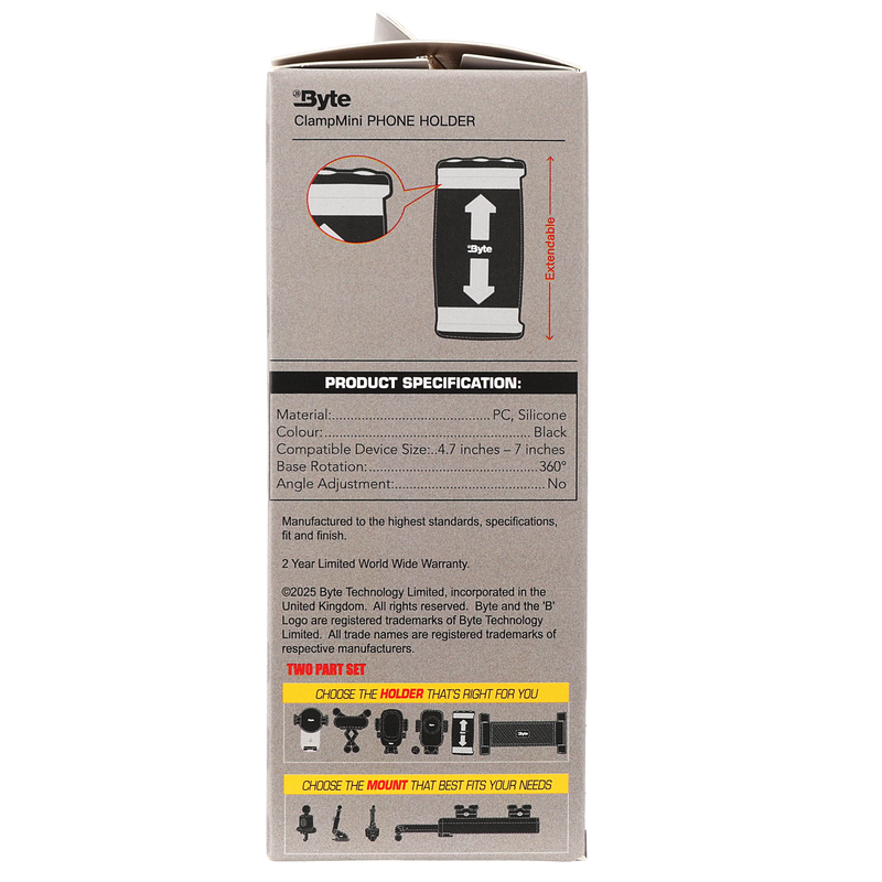 Byte Clamp Mini - Compact Phone Holder