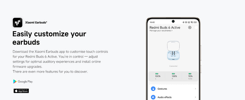 Redmi Buds 6 Active True Wireless Earbuds - Sky Blue