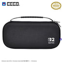 HORI Slim Hard Pouch Plus for Nintendo Switch 2 - Black Carrying Case with Game Storage