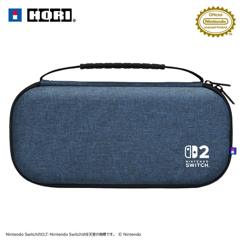 HORI Slim Hard Pouch Plus for Nintendo Switch 2 — Indigo Blue