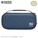 HORI Slim Hard Pouch Plus for Nintendo Switch 2 - Indigo Blue Carrying Case with Game Storage