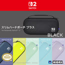 HORI Slim Hard Pouch Plus for Nintendo Switch 2 - Pastel Purple Carrying Case with Game Storage