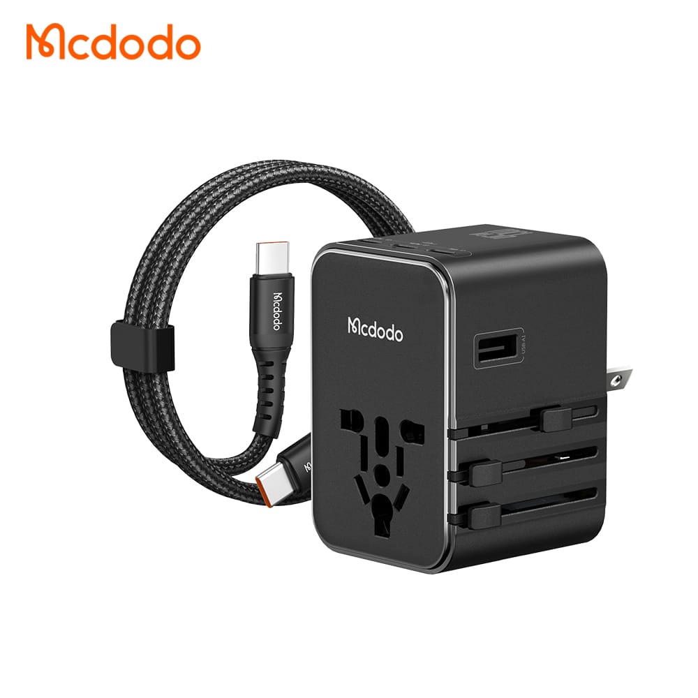 Mcdodo CP-614 Globe Power 100W Universal Travel Adapter — 3 USB-C, 1 USB-A
