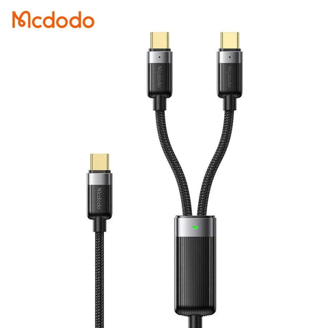 Mcdodo CA7380 USB-C to Dual USB-C Cable — 100W Self-Winding