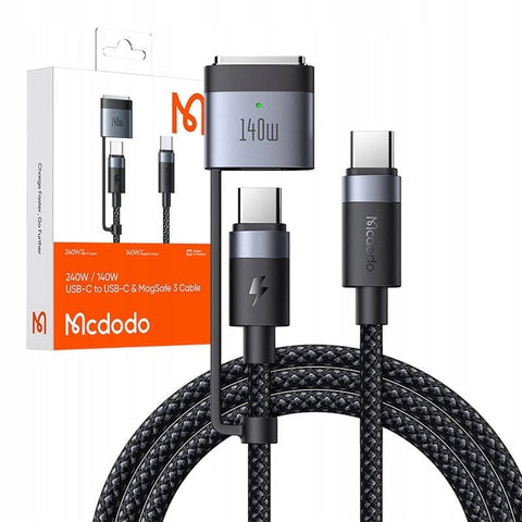 Mcdodo CA-0140 USB-C to USB-C & MagSafe 3 Cable — 240W/140W