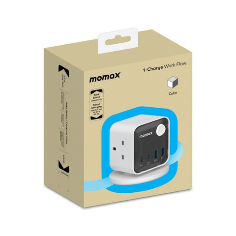 Momax 1-Charge Work Flow US20 GaN Power Cube — 3 Outlets + USB