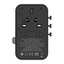Momax AC Travel Adapter 3 Port (25w) With Built In USBC Cable (70cm)