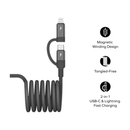 Momax Mag Link Duo Magnetic USB C To USB C And Lightning Cable 60W Up To 2M
