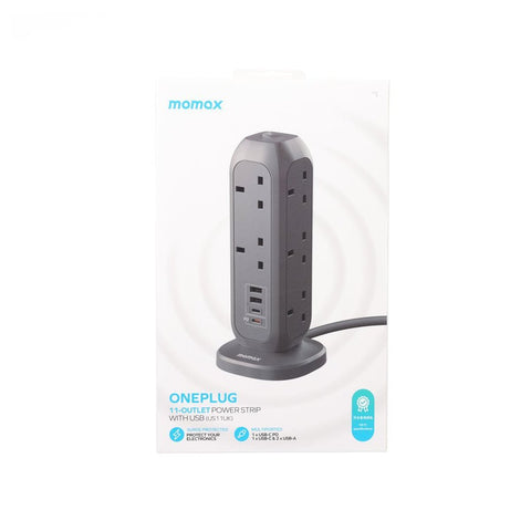 Momax OnePlug 11-Outlet Power Strip with USB — Upright