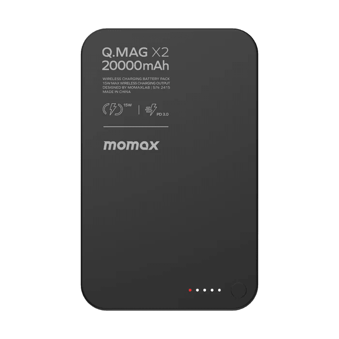 MOMAX Q.MAG X2 Magnetic Wireless Power Bank — 20000mAh