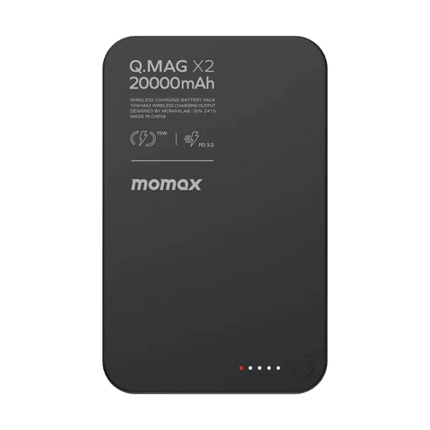 MOMAX Q.MAG X2 Magnetic Wireless Power Bank — 20000mAh