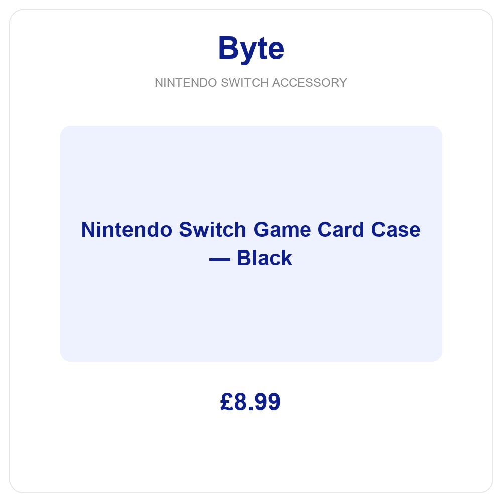 Nintendo Switch Game Card Case — Black
