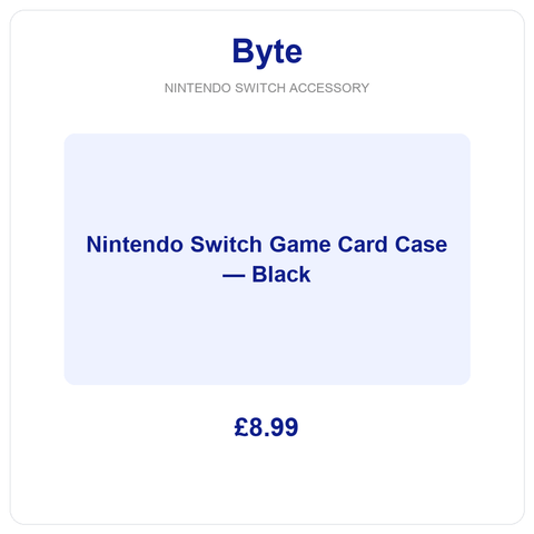 Nintendo Switch Game Card Case — Black