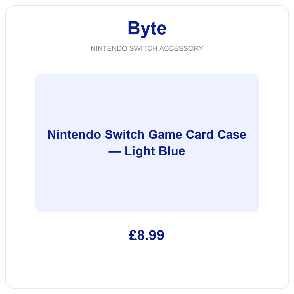Nintendo Switch Game Card Case — Light Blue