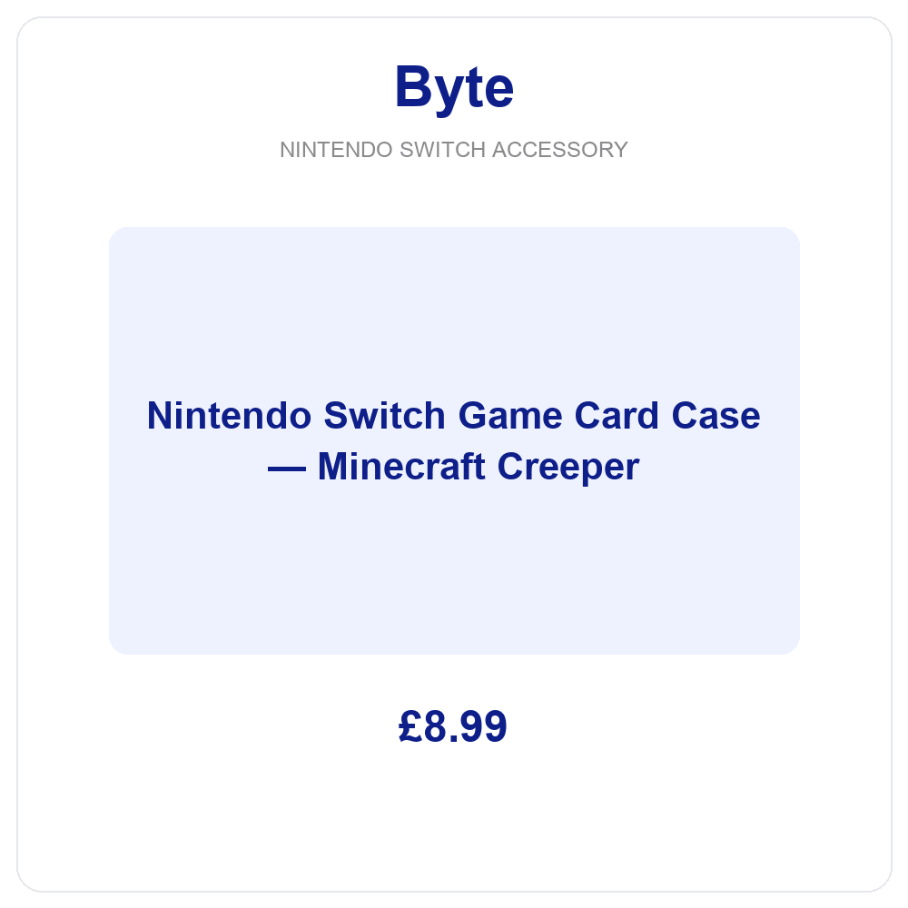 Nintendo Switch Game Card Case — Minecraft Creeper