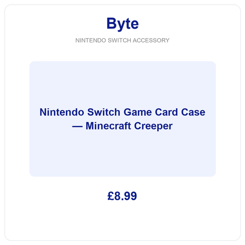 Nintendo Switch Game Card Case — Minecraft Creeper