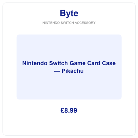 Nintendo Switch Game Card Case — Pikachu