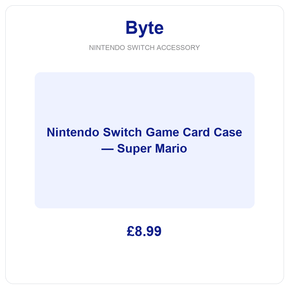 Nintendo Switch Game Card Case — Super Mario