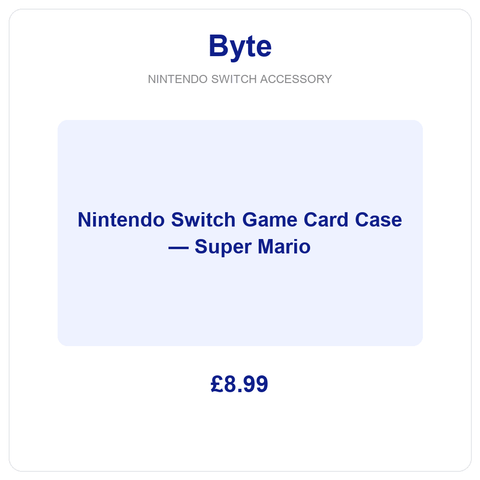 Nintendo Switch Game Card Case — Super Mario