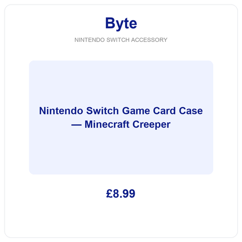Nintendo Switch Game Card Case — Minecraft Creeper