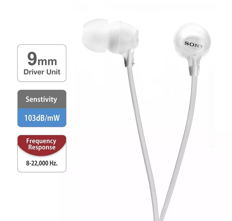 Sony MDR-EX15LP In-Ear Headphones - White