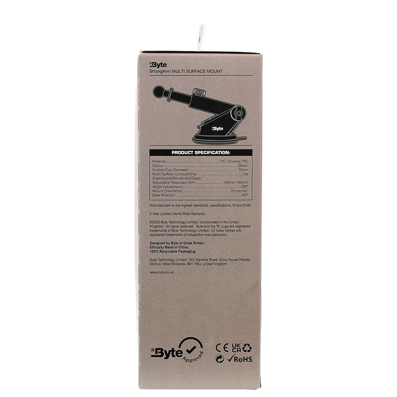 Byte Strong Arm Surface - Windscreen Suction Phone Holder