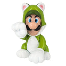 Official Super Mario Cat Luigi 6cm figurine front view showing the green cat suit and ears.