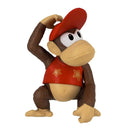 Official Super Mario Diddy Kong 6cm figurine front view showcasing his cheerful expression and iconic red Nintendo cap.
