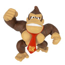 Donkey Kong character figure shown standing right next to the official Nintendo licensed retail packaging.