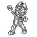 Official Super Mario Metal Mario 6cm figurine front view showing the iconic silver cap and metallic overalls.